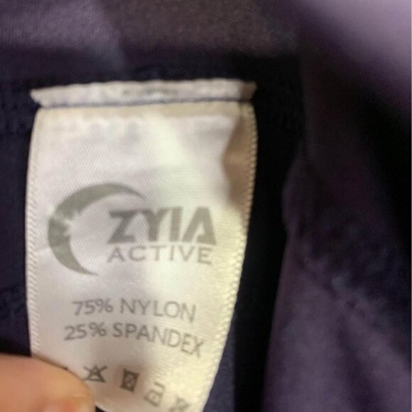 Zyia active tights. Navy blue. Pockets. High waisted. Thick waist band. Size 4. - Picture 9 of 9